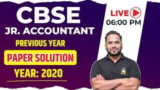 CBSE Junior Accountant 2020 Paper Solution | CBSE Jr. Accountant Previous Year Paper Solution | 2020 screenshot 1