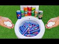 Experiment !! Mentos VS Cola, Mtn Dew, Fanta, Pepsi, Yedigün, Fruko and Sprite in toilet