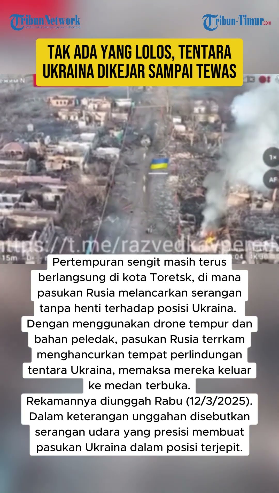 TAK ADA YANG LOLOS, TENTARA UKRAINA DIKEJAR SAMPAI TEWAS