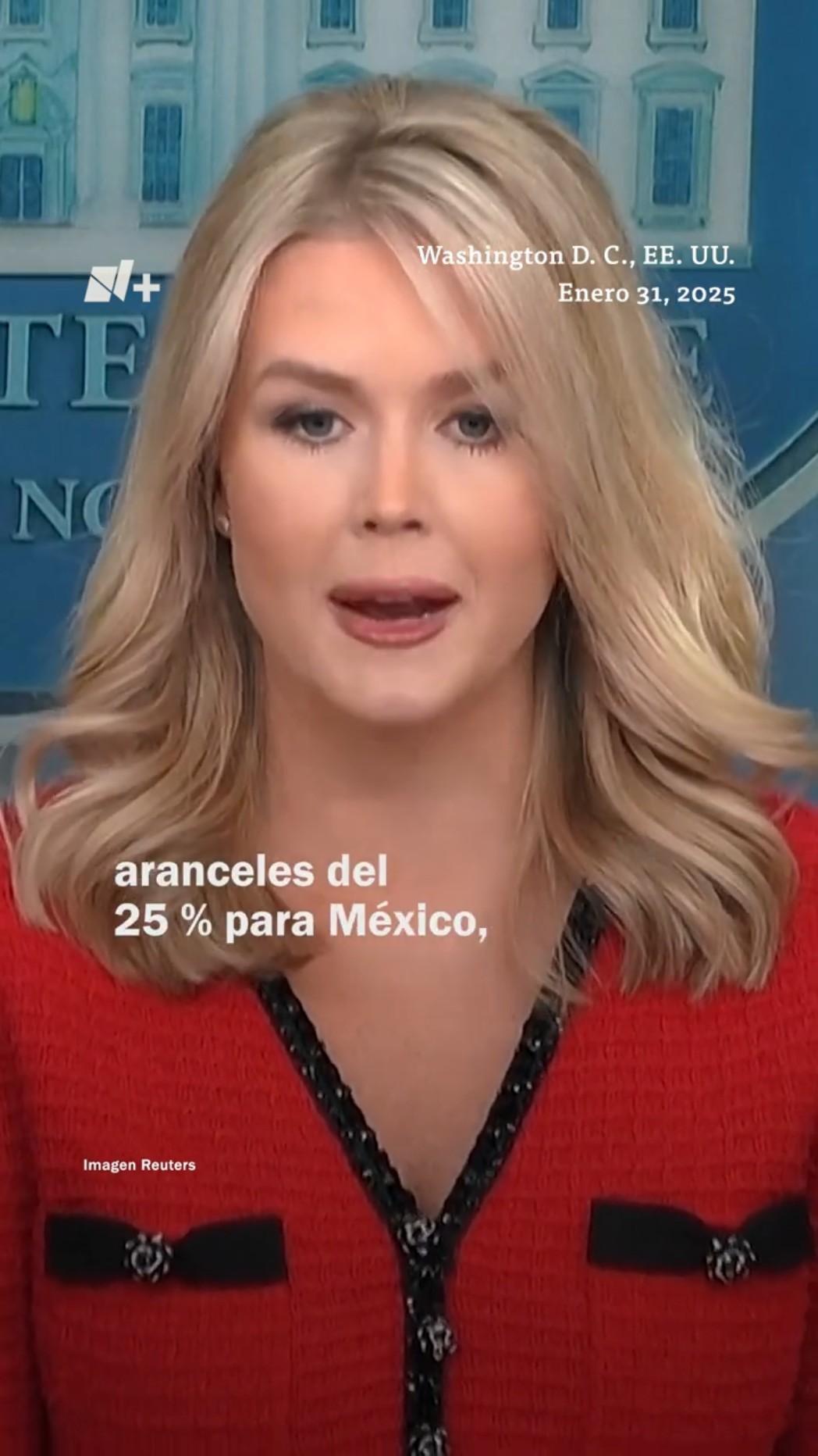 Casa Blanca confirma aranceles para México desde el 1 de febrero - N+ #Shorts