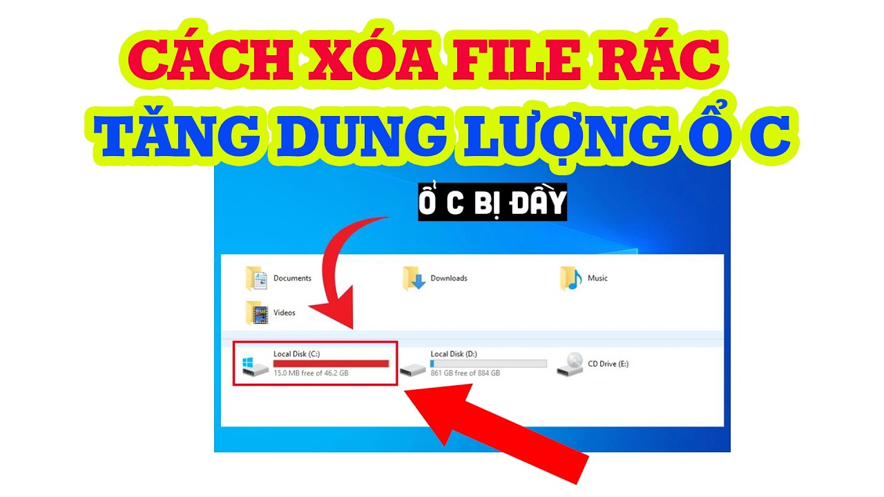 Cách xóa rác trên máy tính giúp tăng dung lượng ổ C - YouTube