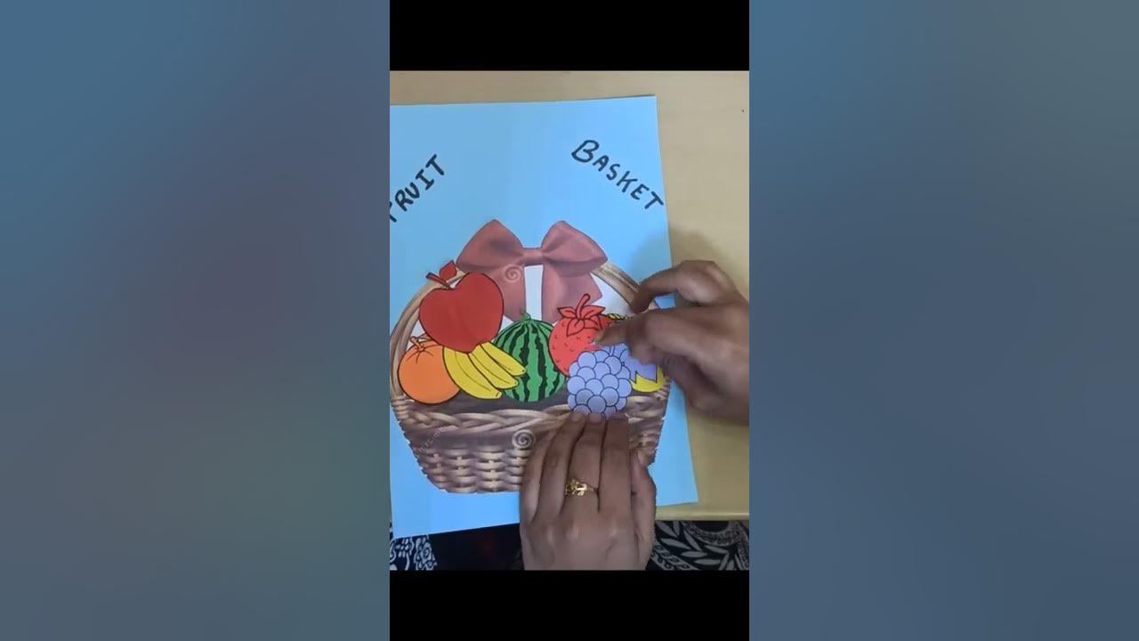 FruitBasket Cut and paste activity fruits activity Activity for KG