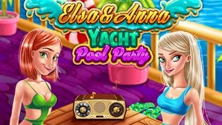 Disney Frozen Elsa & Anna Yacht Pool Party Beauty Makeover Game For Little Kids and Girls screenshot 5
