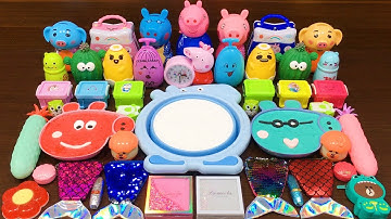 PEPPA PIG! Mixing Random Things into GLOSSY Slime! Slimesmoothie Satisfying Slime Video #15