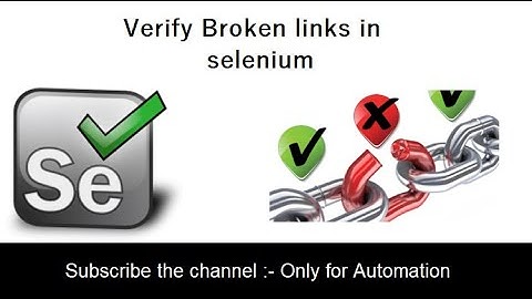 How to find Broken Links in selenium with example