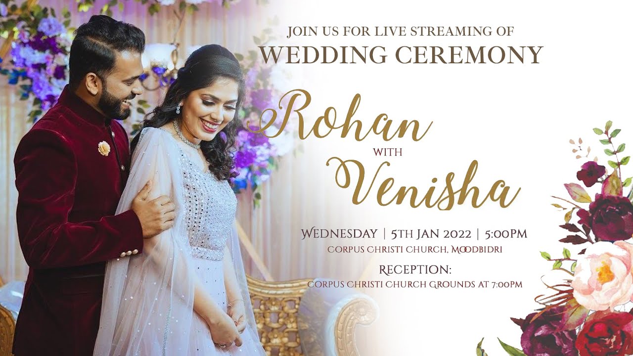 Join Us Virtually For The Wedding Of -  ROHAN  WITH  VENISHA