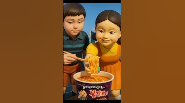 Squid Game Al Korean noodles ASMR #squidgame #squdgame2 #ai #asmr