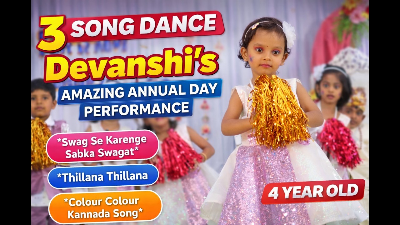 Devanshi’s Amazing Annual Day Performance | Swag Se Karenge | Thillana Thillana | Colour Colour