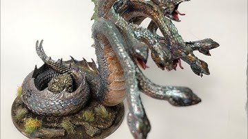 Painting an IRIDESCENT HYDRA! (Pathfinder Deep Cuts Miniature)