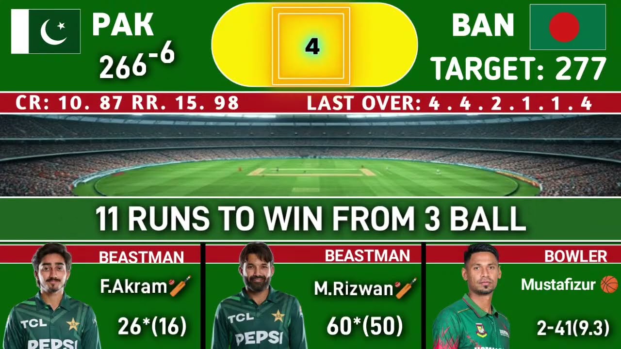 🔴Ban vs PAK live match today | PAK vs Bangladesh live streaming 1st odi match | cricket match today