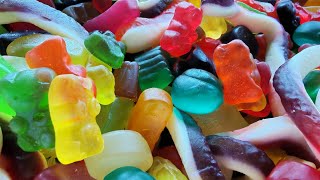 Gummy Bear and Plain mixed Gummies #satisfyingsounds #candymixing #colorfulasmr