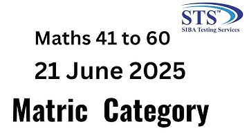 21 June 2025 Matric Category Maths Part solution, 10 Basic Arithmetic Problems