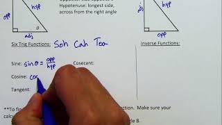 Algebra II Ch12-1 Part A - Introduction to Trig Functions