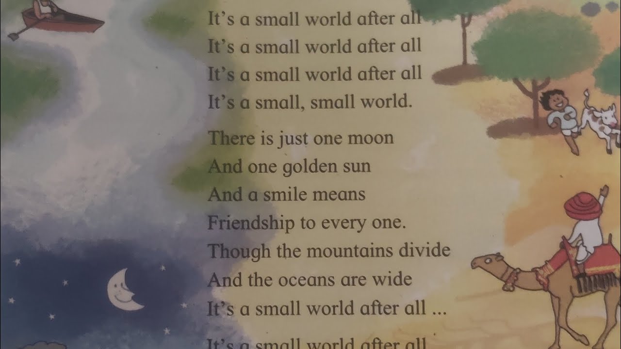 It's a Small world... Class 7th English poem - YouTube