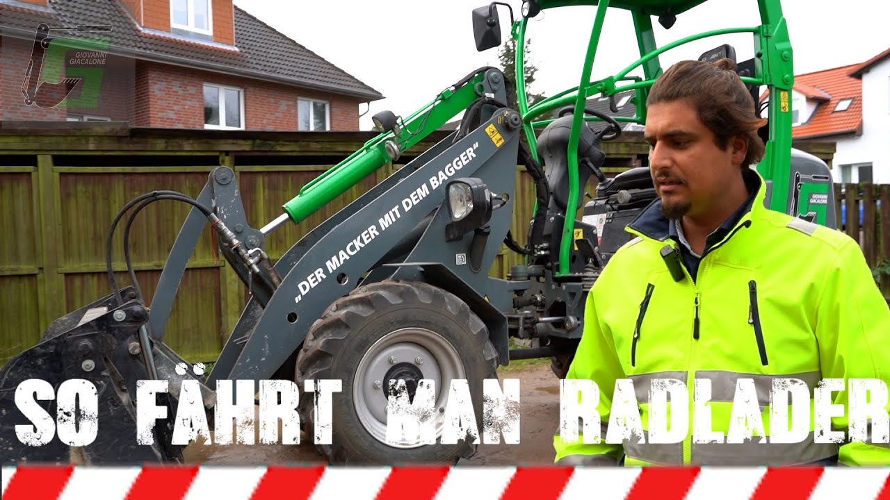 Ey Gio...Wie fährt man Radlader? | Bedienung, Wartung und Tipps | Der Macker mit dem Bagger