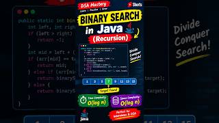 Binary Search in Java Using Recursion | Time & Space Complexity 🚀