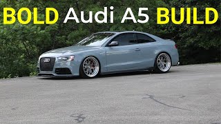 2014 Audi A5 build on bags, with custom exhaust and CARBON! Owner interview.