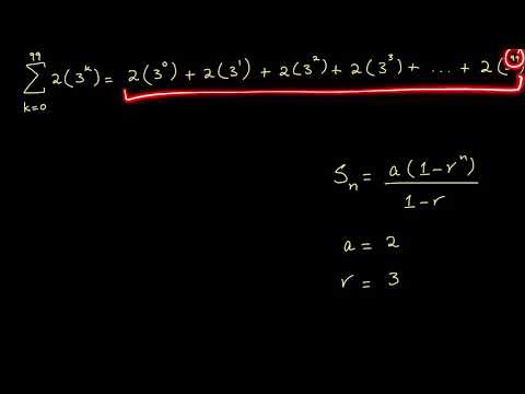 Worked example finite geometric series sigma notation | Post sec Math | Khan Academy Urdu