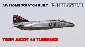 F-4 PHANTOM - SCRATCH BUILT VIETNAM FIGHTER - TWIN XICOY 45 TURBINES - JAVID AT DEENTHORPE - 2021