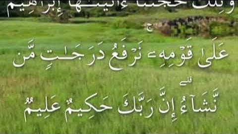 سورة الانعام صفحة ١٣٨ مكتوبة مكررة بصوت الغامدي