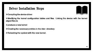 Unix device driver installation