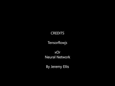 xOr Neural Network using Tensorflowjs and Javascript