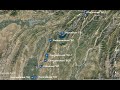Google Earth. Vakhsh cascade of HPP in Tajikistan