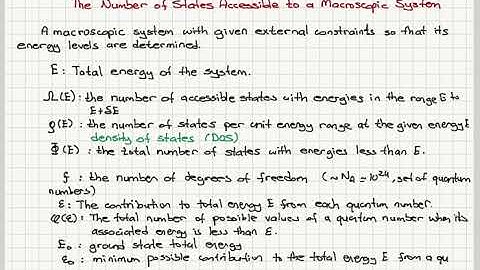 Week 4-11 Number of States Accessible to a Macroscopic System