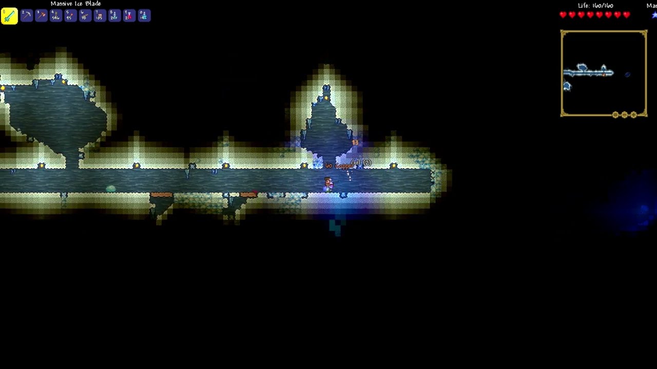 Terraria gameplay... Massive Ice Blade YouTube