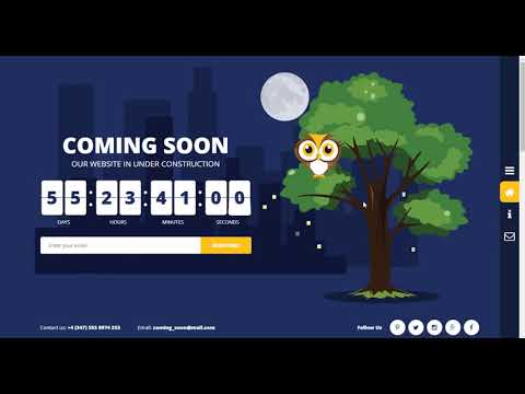 Beautiful, professional, animated coming soon pages build with HTML, CSS, PHP and JavaScript