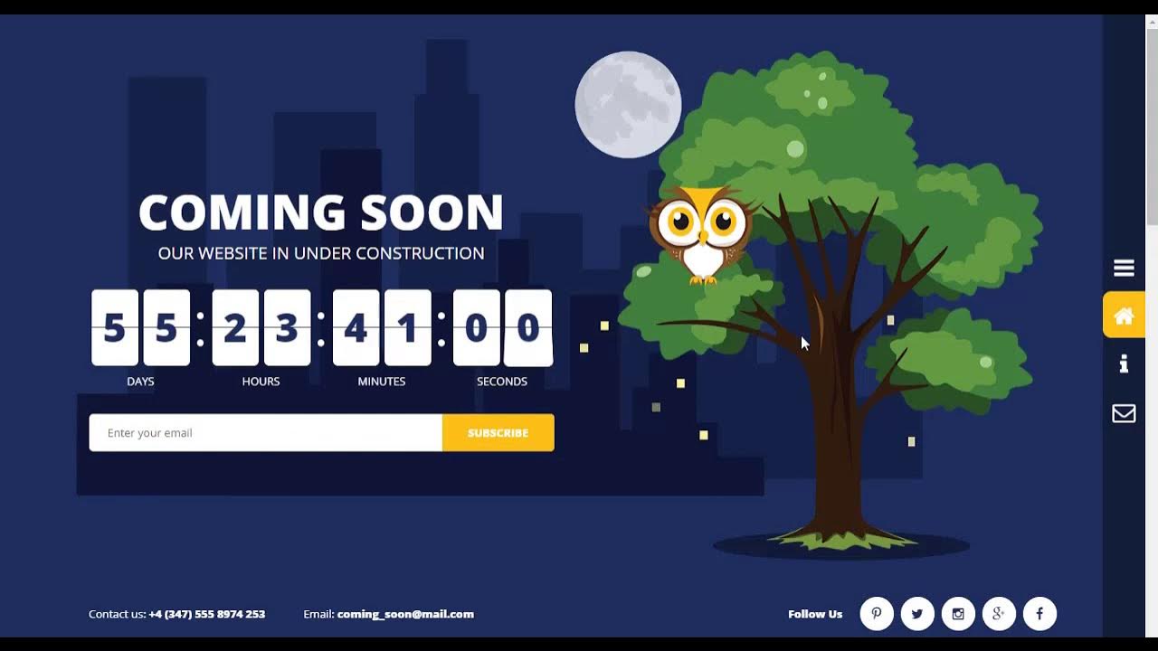 Beautiful, professional, animated coming soon pages build with HTML ...