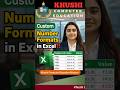Excel Custom Number Format 😱 | Number ko Text Jaisa Dikhao 🔥 | Excel Magic Trick#exceltips #excel