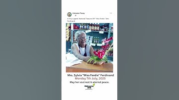 Mrs Sylvia "Miss Ferdie" Ferdinand | Death Notice #obituariessvg