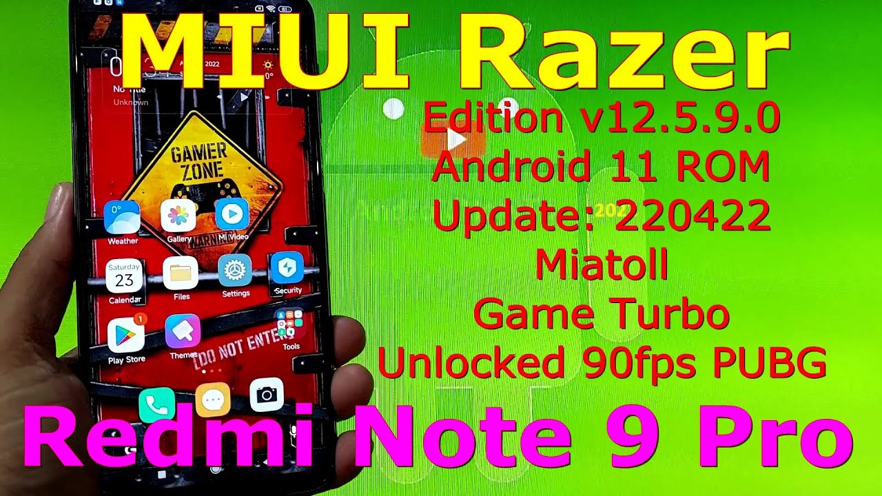 Miui Razer Mod MIUI Razer Edition v12.5.9.0 Miatoll for Redmi Note 9 Pro Android 11 ...