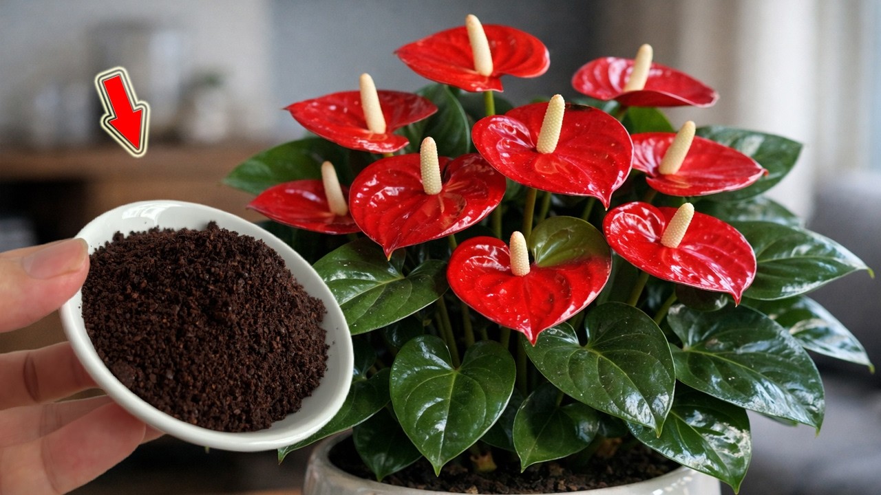 Просто кофе! Бутоны антуриума распускаются мгновенно и цветут круглый год!