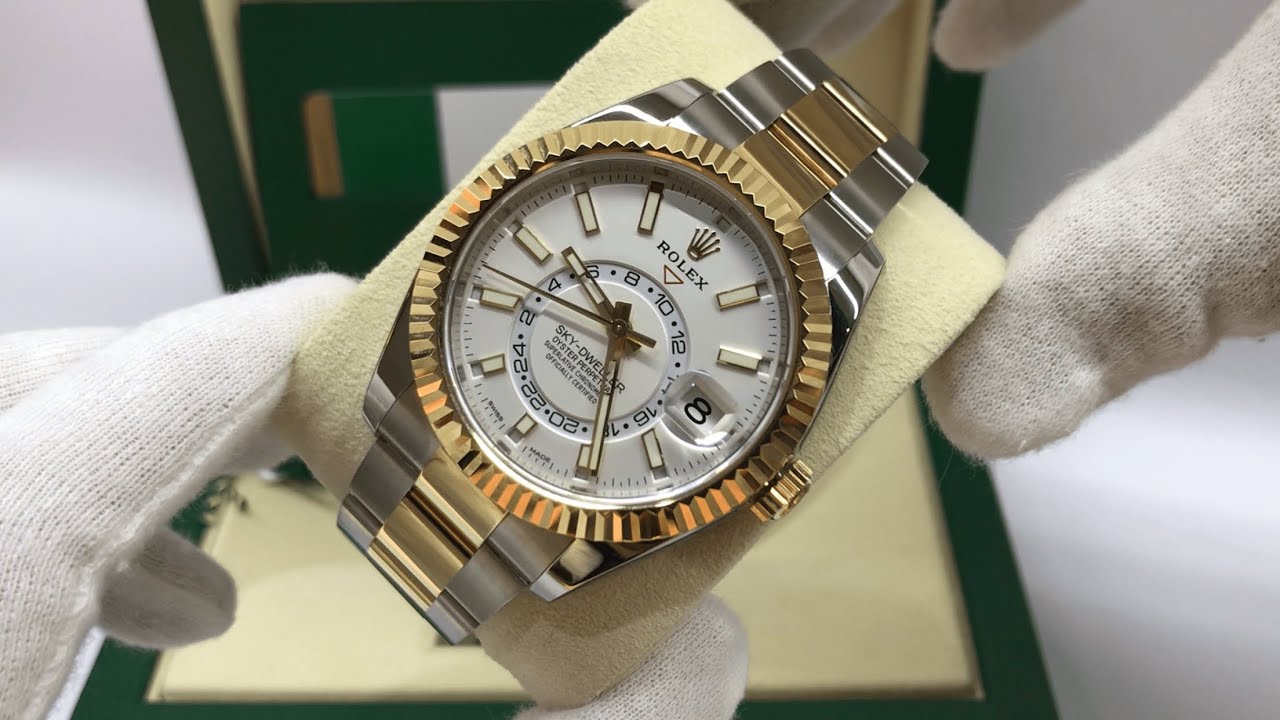 Rolex Skydweller Steel & Gold, White Dial - YouTube