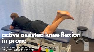 Active Assisted Knee Flexion in Prone