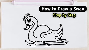 How to Draw a Swan / Step by step very easy || Art video