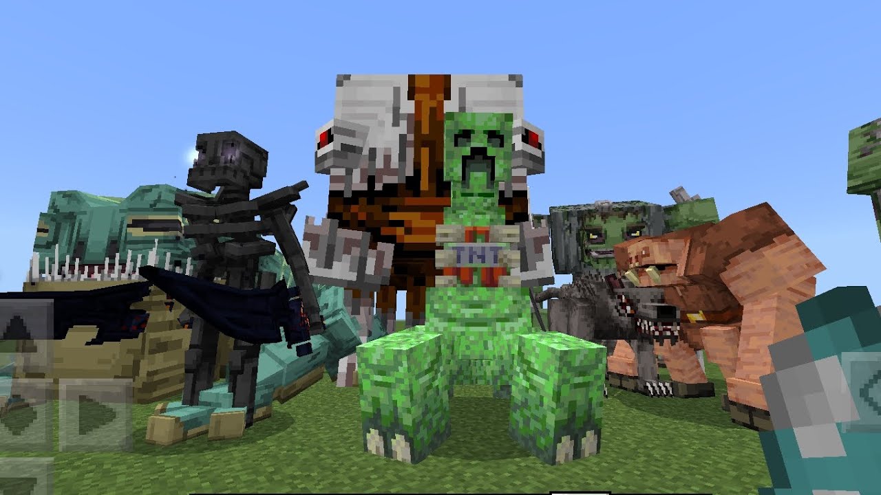 BUFFED Mobs mod in Minecraft PE - YouTube