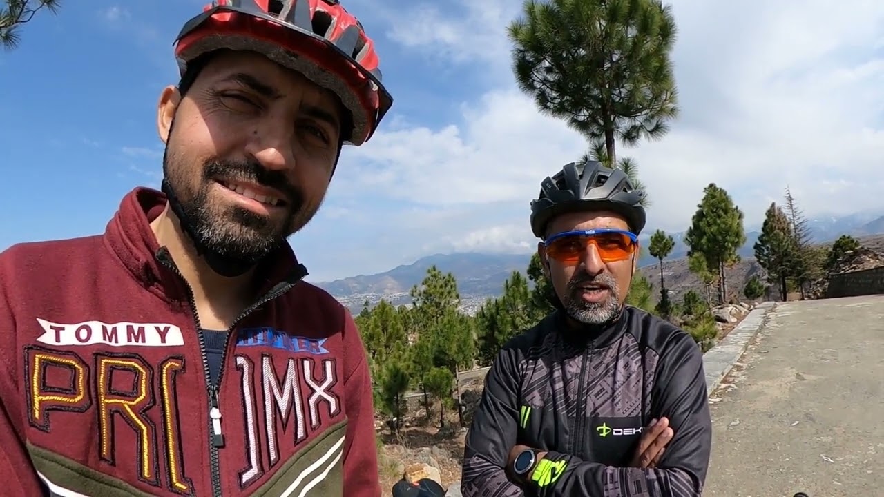Cycling towards Sarban Top Abbottabad