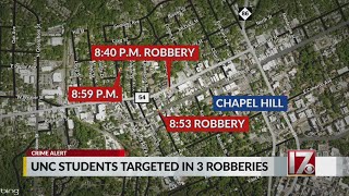 UNC students victims in 3 armed robberies in Chapel Hill, officials say