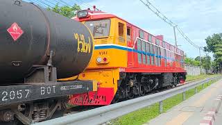ขบวน 633 ด่วนดำ โรงกลั่นบางจาก - แม่น้ำ - บึงพระ Alsthom ALS.4147 มาทดสอบระบบขบวนน้ำมันดิบ