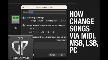 Gig Performer MSB LSB PC , how to change Songs, Rackspaces via Midi (Tutorial)