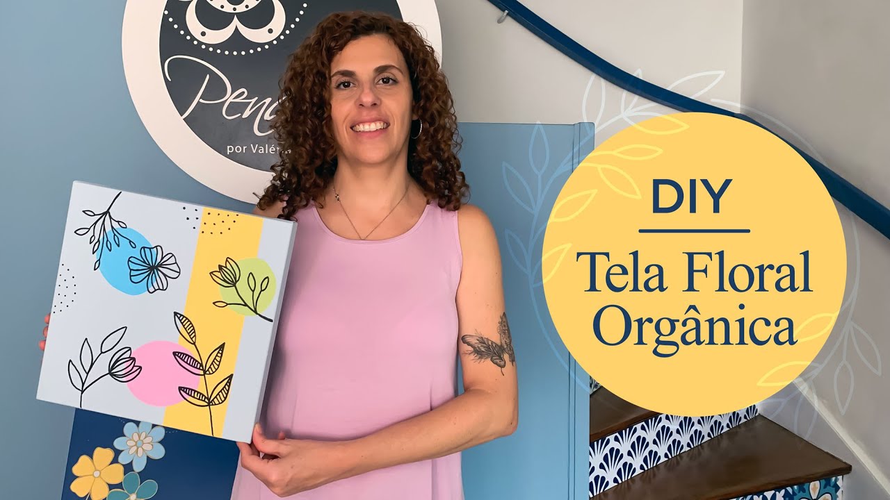 DIY - Pintura Tela Floral Orgânica