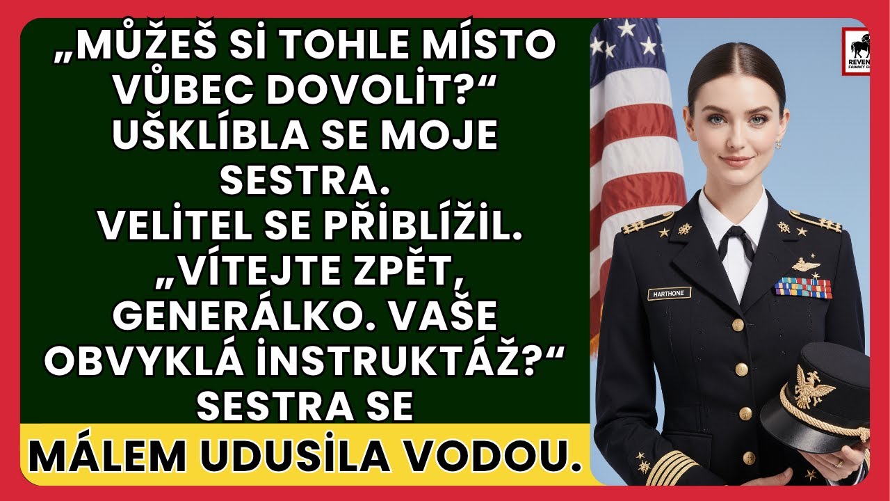 U večeře mi říkali nikdo — pak velitel mé sestry řekl: „Vítejte zpět, generále.“