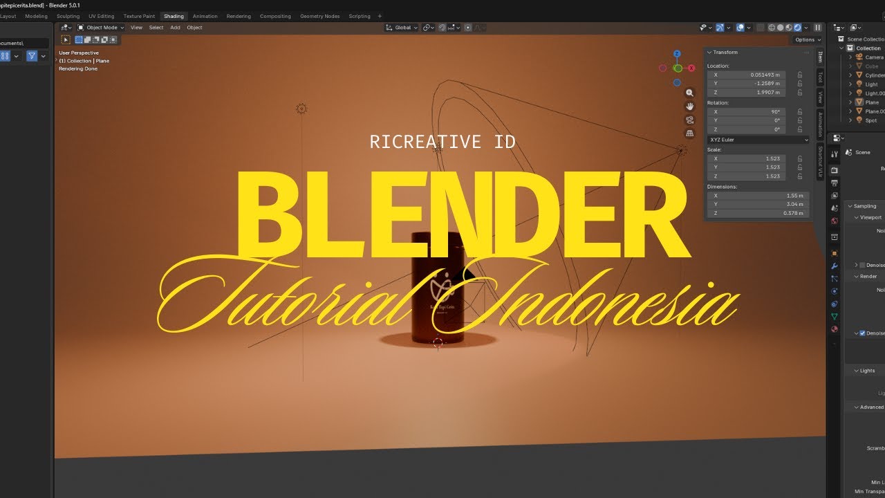 Tutorial Buat Tumbler Di Blender || Indonesia
