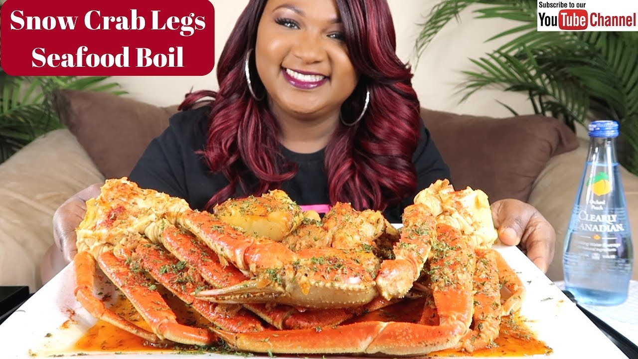 SEAFOOD BOIL MUKBANG , SNOW CRAB LEGS , Bloveslife Seafood Sauce YouTube