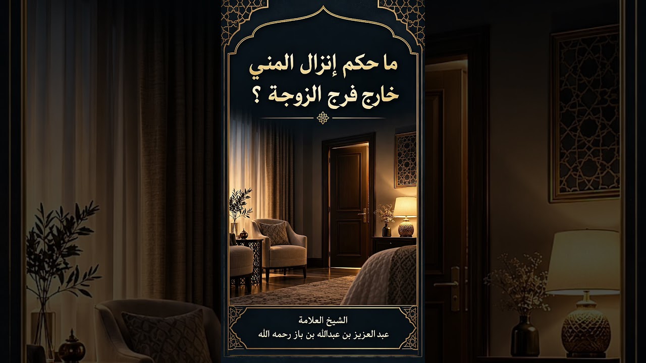 ما حكم إنزال المني خارج فرج الزوجة ؟ الشيخ العلامة عبد العزيز بن عبدالله بن باز رحمه الله .