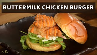 Buttermilk Chicken Burger | Homemade Popeyes Chicken Sandwich