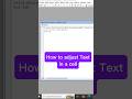 How to adjust Text in a cell #excel #aiinexcel #trending #exceltips #dataanalytics #cell #ai #tips